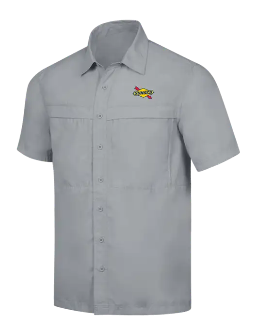 Light Grey Short Sleeve UV Daybreak Shirt w/Sunoco Logo