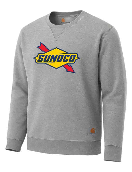 Carhartt Light Grey Heather Midweight Crewneck Sweatshirt w/Sunoco Logo