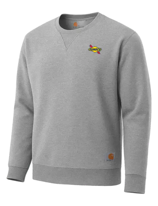 Carhartt Light Grey Heather Midweight Crewneck Sweatshirt w/Sunoco Logo