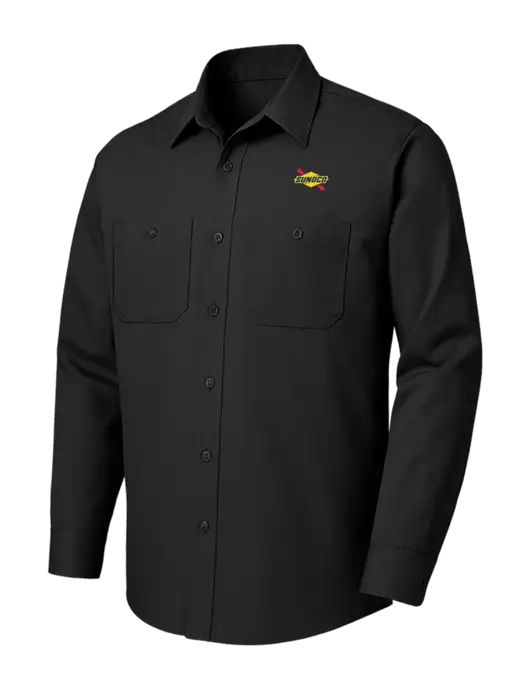 Red Kap Black Long Sleeve Work Shirt w/Sunoco Logo