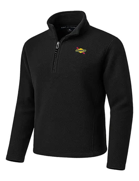 Black Fleece 1/4-Zip Pullover w/Sunoco Logo
