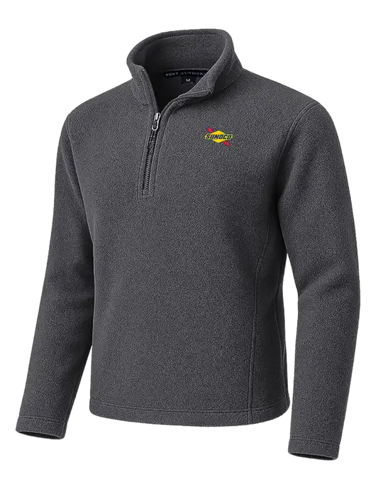 Dark Grey Fleece 1/4-Zip Pullover w/Sunoco Logo