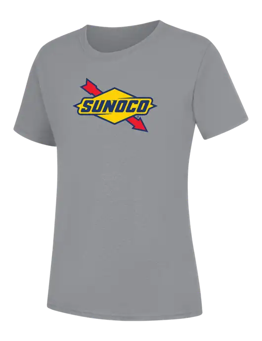 Womens Light Grey Heather Core Blend Tee w/Sunoco Logo