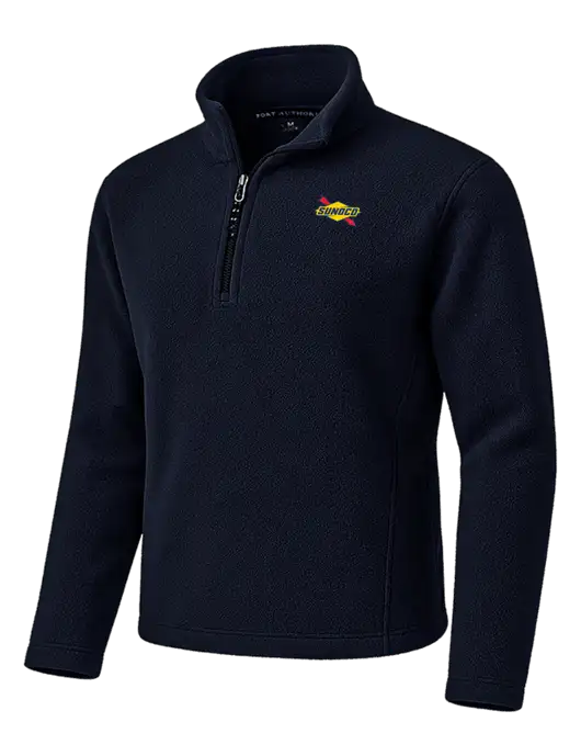 Navy Fleece 1/4-Zip Pullover w/Sunoco Logo