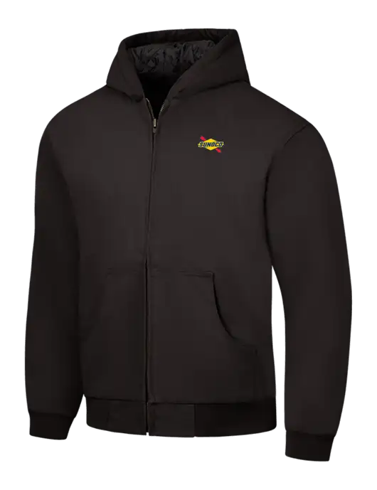 CornerStone Black Duck Cloth Hooded Work Jacket w/Sunoco Logo