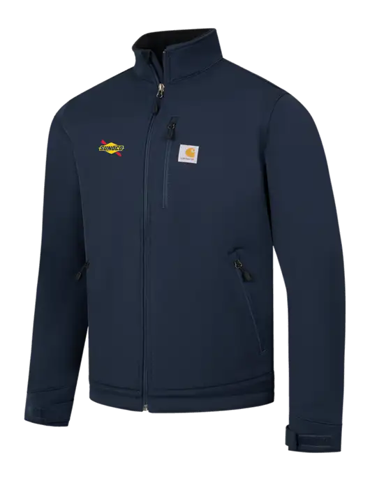 Carhartt Navy Crowley Soft Shell Jacket w/Sunoco Logo