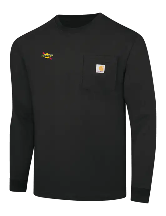 Carhartt Black Workwear Pocket Long Sleeve T-Shirt w/Sunoco Logo