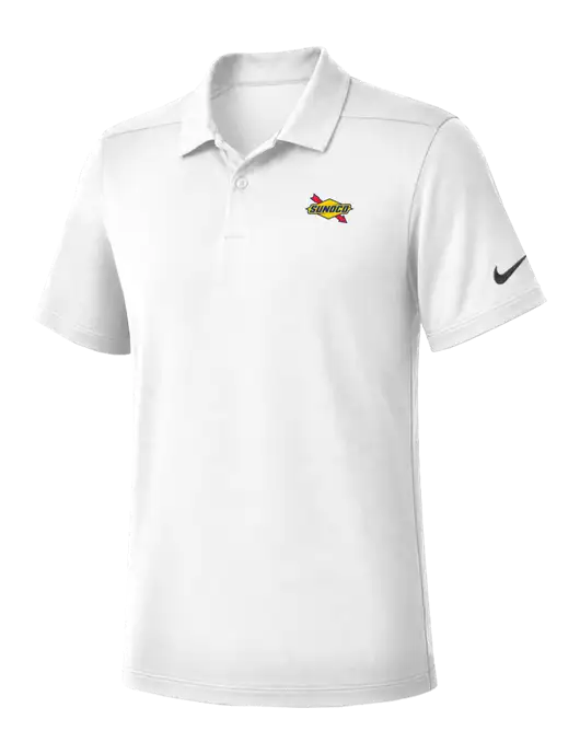 Nike White Dry Essential Solid Polo w/Sunoco Logo