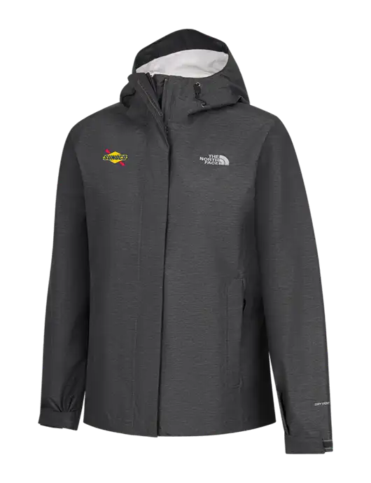 The North Face Womens Dark Grey Heather DryVent Rain Jacket w/Sunoco Logo