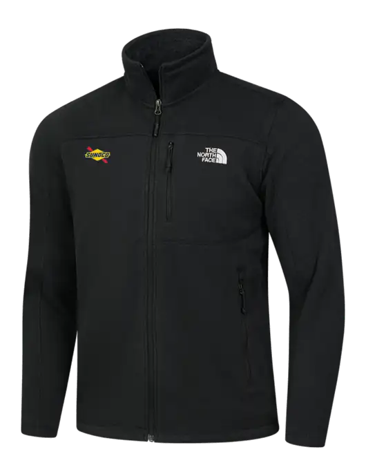 North Face Black Heather Sweater Fleece Jacket w/Sunoco Logo