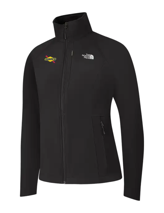 North Face Womens Black Apex Barrier Soft Shell Jacket  w/Sunoco Logo