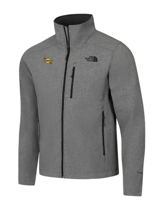 North Face Light Grey Heather Apex Barrier Soft Shell Jacket w/Sunoco Logo