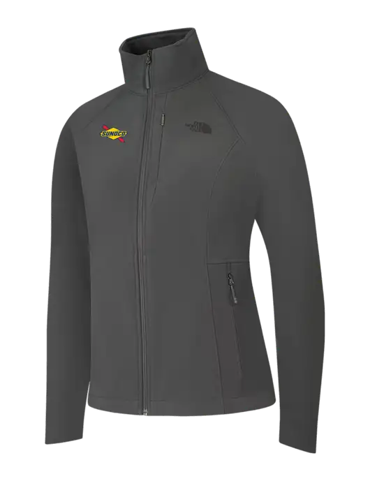 North Face Womens Medium Grey Apex Barrier Soft Shell Jacket  w/Sunoco Logo