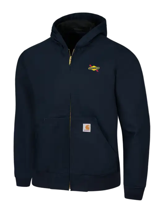 Carhartt Navy Thermal Lined Duck Active Jacket w/Sunoco Logo