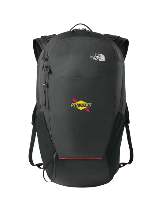 The North Face Dark Grey/Red Trim 18L Backpack w/Sunoco Logo