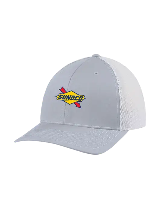 Richardson Adjustable Snapback Original 112 Trucker Cap Light Heather Grey w/White Mesh w/Sunoco Logo