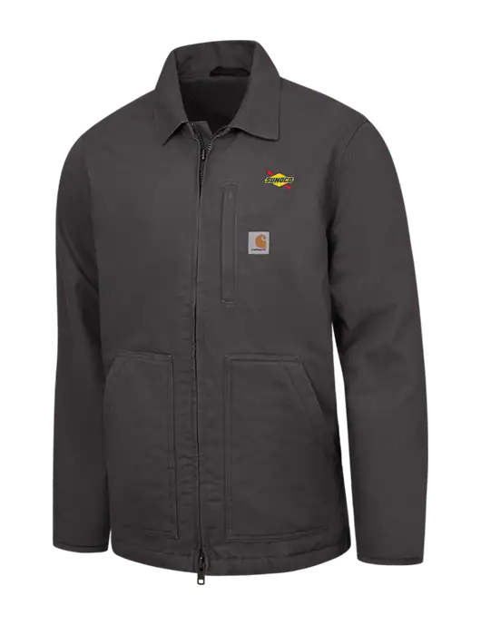 Carhartt Dark Grey Sherpa-Lined Coat w/Sunoco Logo