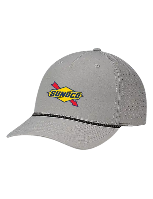 Richardson Laser Perf Performance Light Grey/Black-Grey Rope Cap w/Sunoco Logo