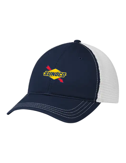 Richardson 111 Garment Washed Trucker Cap Navy w/White Mesh w/Sunoco Logo