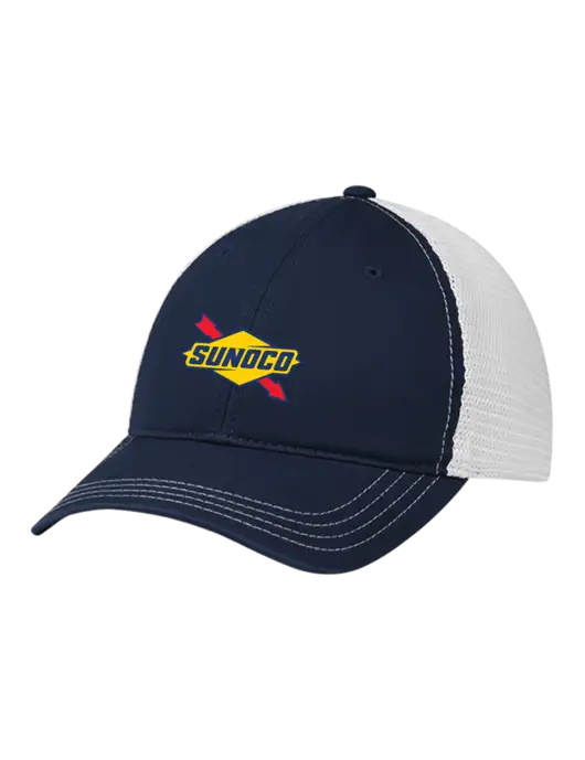 Richardson 111 Garment Washed Trucker Cap Navy w/White Mesh w/Sunoco Logo