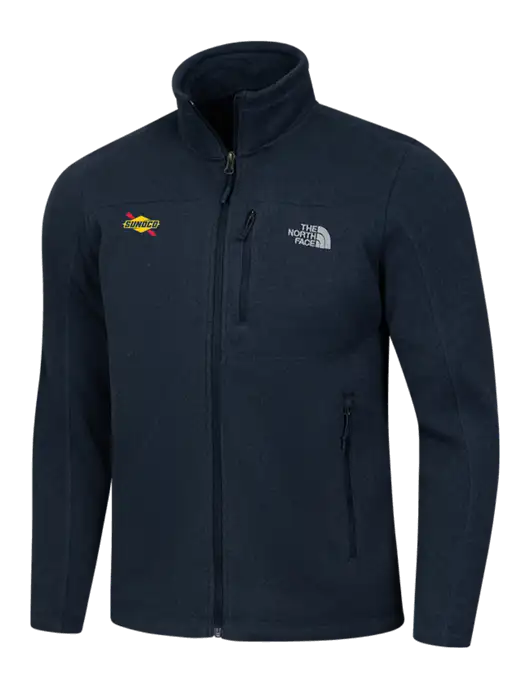 North Face Navy Heather Sweater Fleece Jacket w/Sunoco Logo