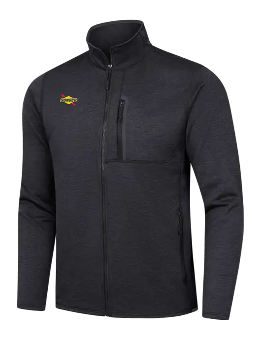 North Face Dark Grey Heather Skyline Full-Zip Fleece Jacket w/Sunoco Logo