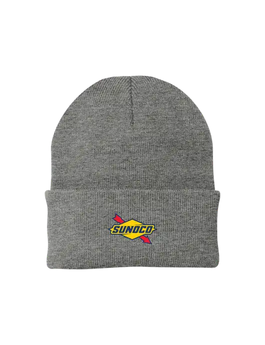 Medium Grey Heather Knit Cap w/Sunoco Logo