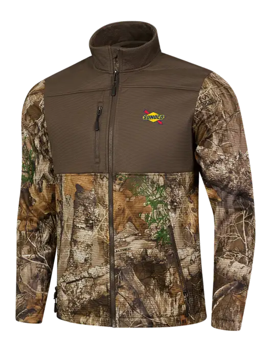 Russell Outdoors Dark Brown/Realtree Edge Atlas Colorblock Soft Shell w/Sunoco Logo