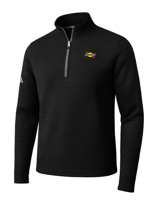 Adidas Black Spacer Quarter-Zip Pullover w/Sunoco Logo