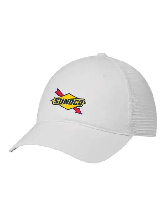 Richardson 111 Garment Washed Trucker Cap White w/White Mesh w/Sunoco Logo