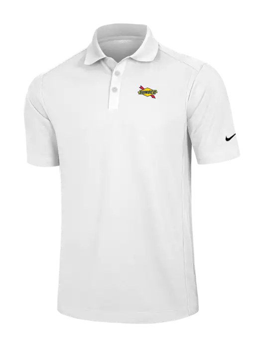 Nike White Dri-FIT Classic Polo w/Sunoco Logo