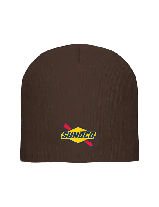 Solid Brown Element Knit Beanie w/Sunoco Logo