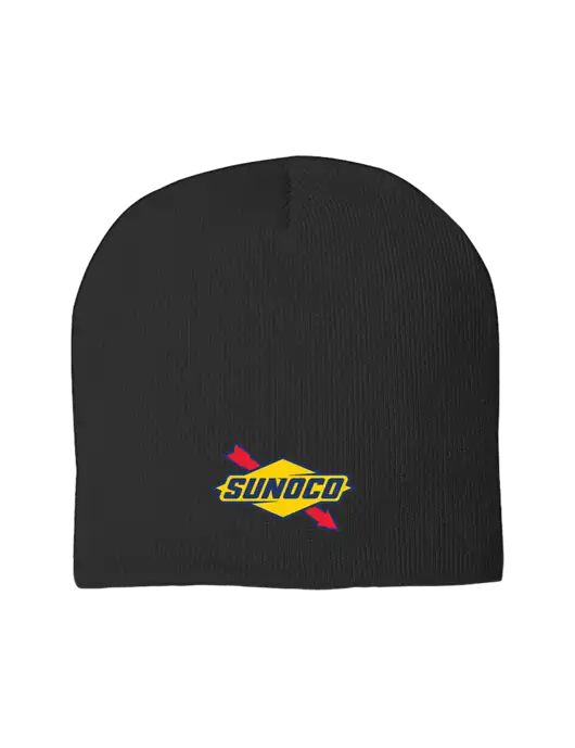 Solid Black Element Knit Beanie w/Sunoco Logo