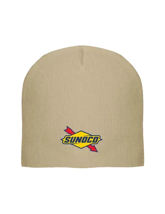 Solid Tan Element Knit Beanie w/Sunoco Logo