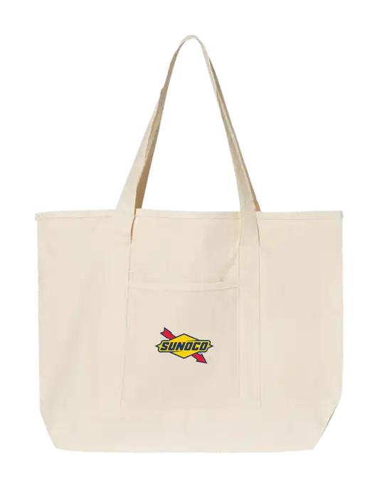 Natural Large Canvas Deluxe Tote w/Sunoco Logo