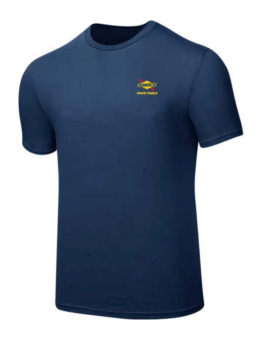 Seriously Soft Deep Slate Blue T-Shirt w/Sunoco Race Fuels Logo