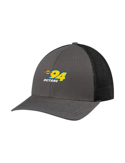 Richardson Adjustable Snapback Original 112 Trucker Cap Dark Grey w/Black Mesh w/Sunoco 94 Octane Logo