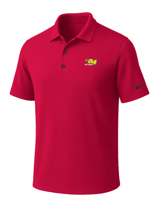 NIKE Red Dri-Fit Micro Pique Polo w/Sunoco 94 Octane Logo
