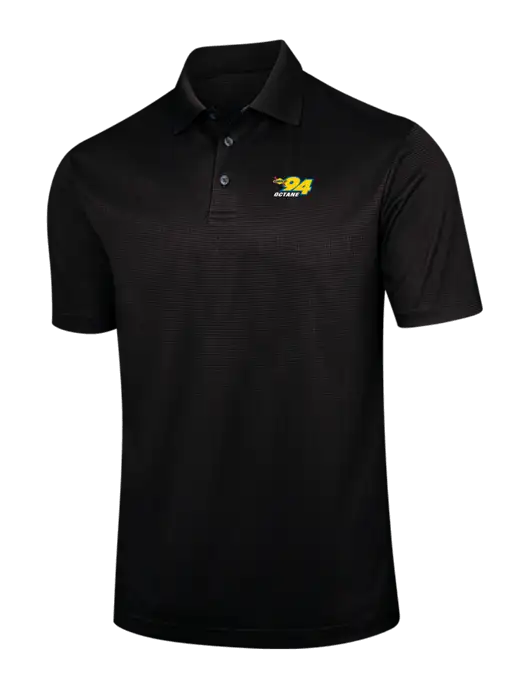 Black Performance Fine Jacquard Polo w/Sunoco 94 Octane Logo