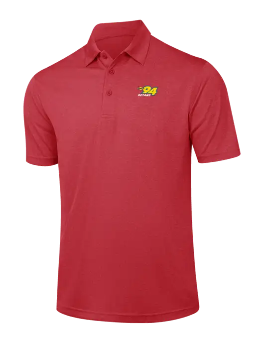 Red Heather Contender Polo w/Sunoco 94 Octane Logo