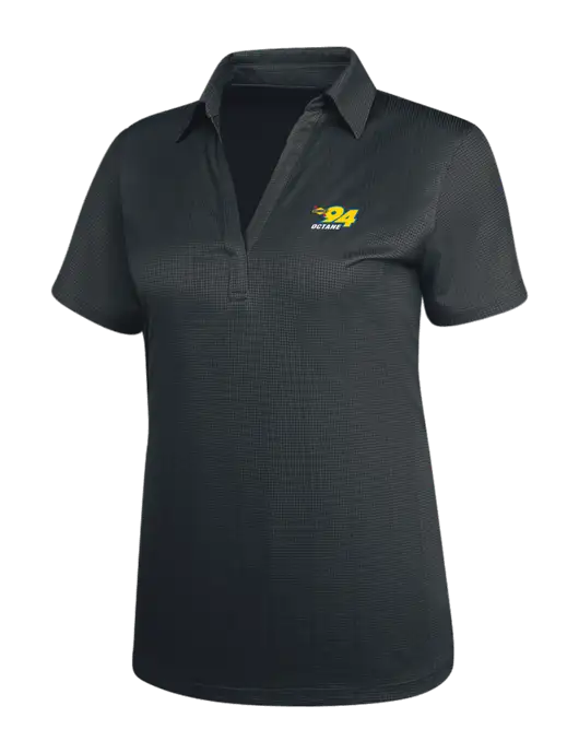 Dark Grey Womens Performance Fine Jacquard Polo w/Sunoco 94 Octane Logo