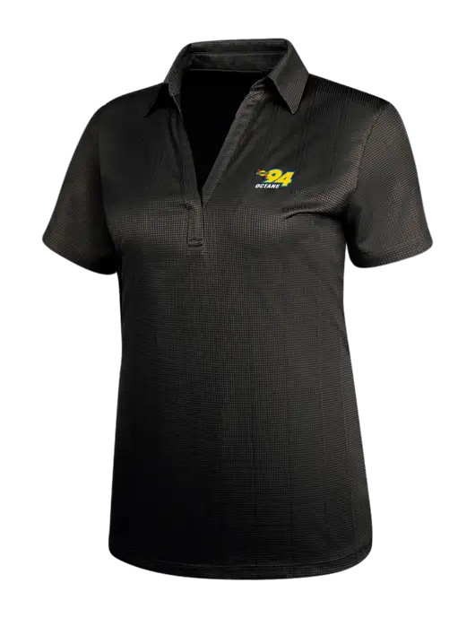 Black Womens Performance Fine Jacquard Polo w/Sunoco 94 Octane Logo