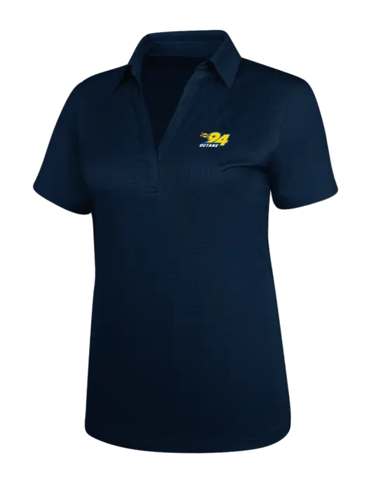 Navy Womens Performance Fine Jacquard Polo w/Sunoco 94 Octane Logo