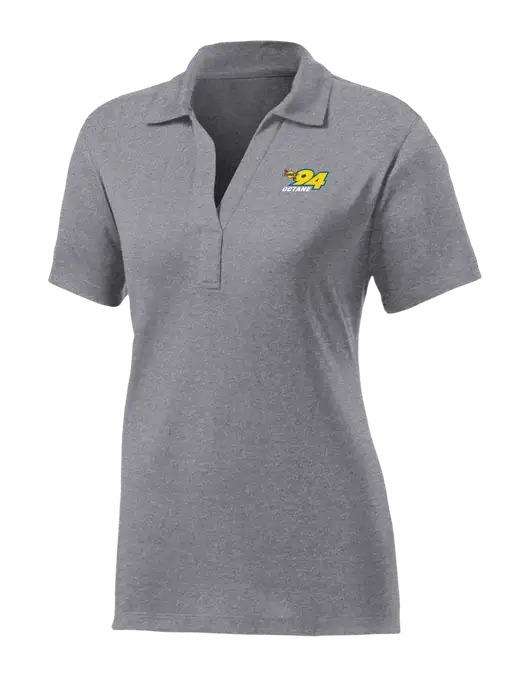 Womens Medium Grey Heather Contender Polo w/Sunoco 94 Octane Logo