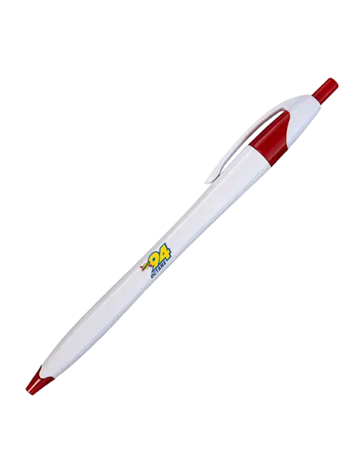 Novella White/Red Classic Pen - Blue Ink w/Sunoco 94 Octane Logo