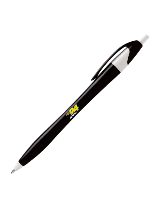 Novella Black/White Executive Pen - Blue Ink w/Sunoco 94 Octane Logo