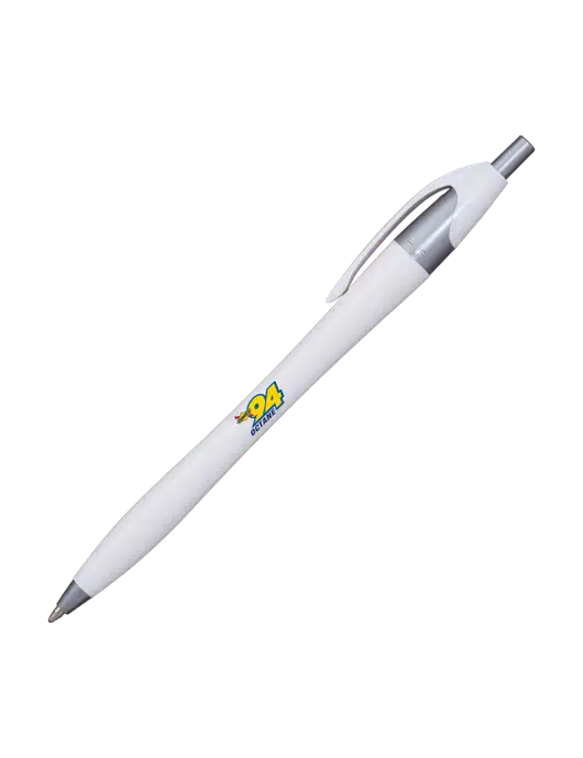 Novella White/Silver Shimmer Pen - Blue Ink w/Sunoco 94 Octane Logo