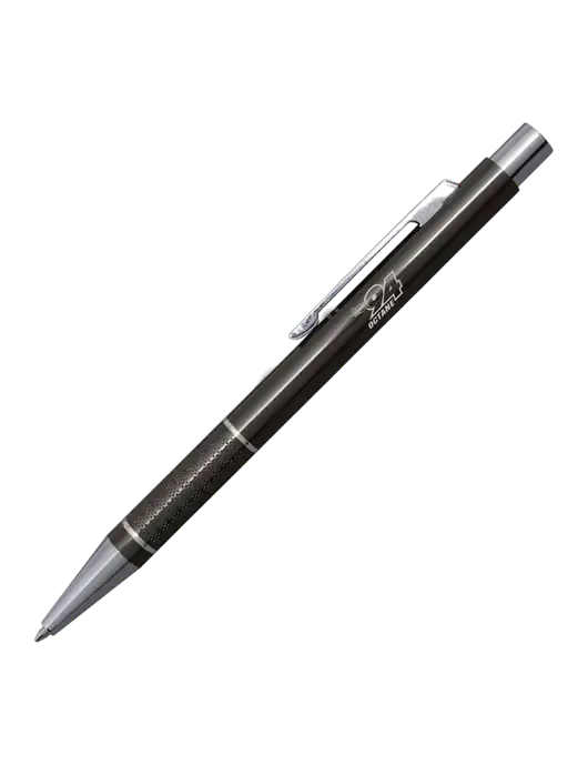 St George Gunmetal Pen - Blue Ink w/Sunoco 94 Octane Logo