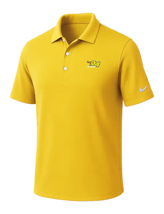 NIKE Yellow Gold Dri-Fit Micro Pique 2.0 Polo
 w/Sunoco 94 Octane Logo