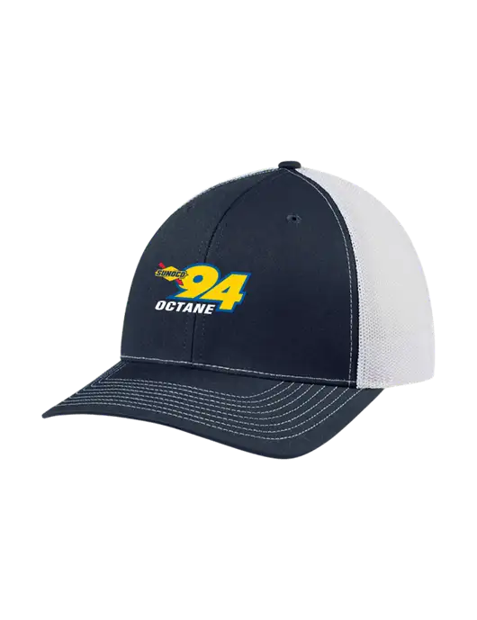 Richardson Adjustable Snapback Original 112 Trucker Cap Navy w/White Mesh w/Sunoco 94 Octane Logo